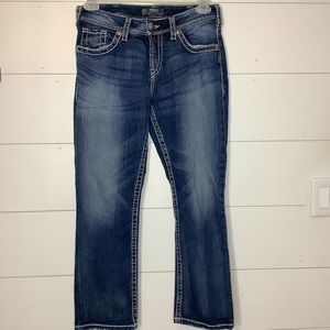 Silver Women’s Natsuki Capri Jeans 30W Thick Stitching